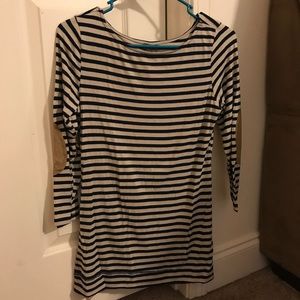 Striped top with elbow pads